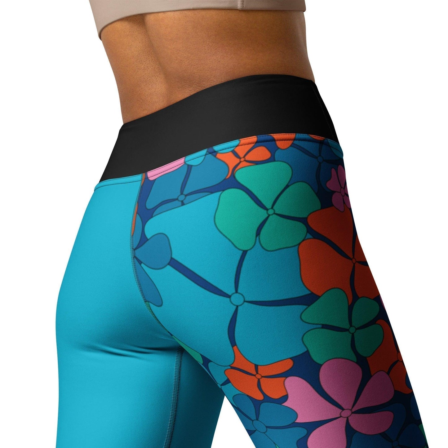 ADELIE orange blue - Yoga Leggings | SHALMIAK