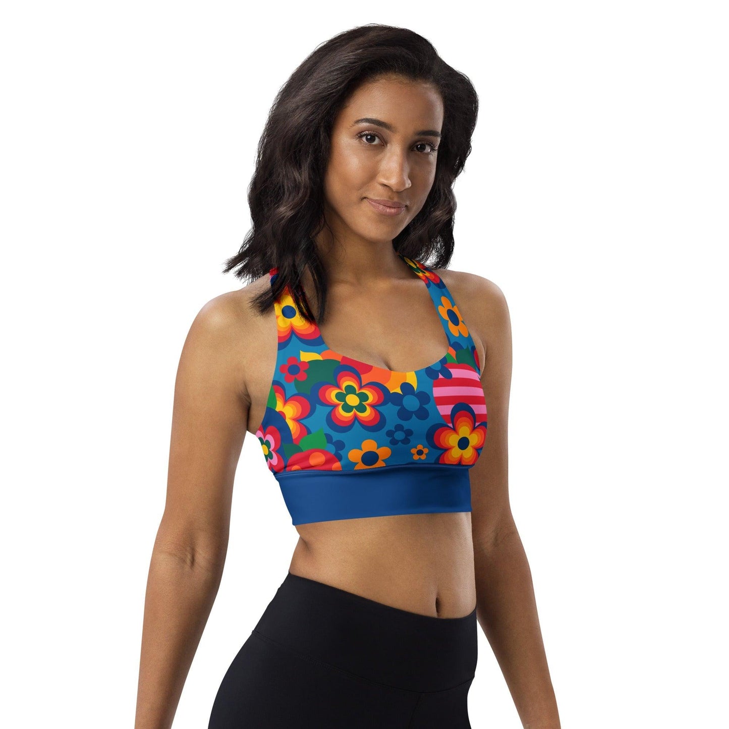 Sports Bra - APPLEMANIA blue | SHALMIAK