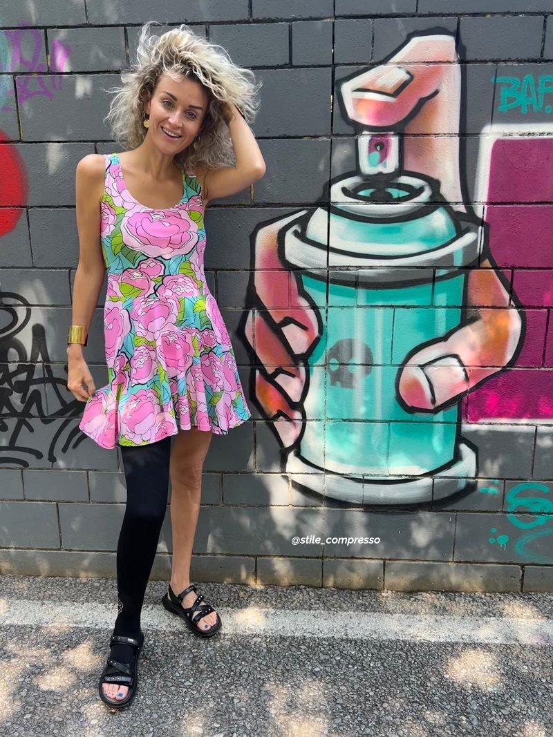 BE MY ONLY pink turquoise - Skater Dress