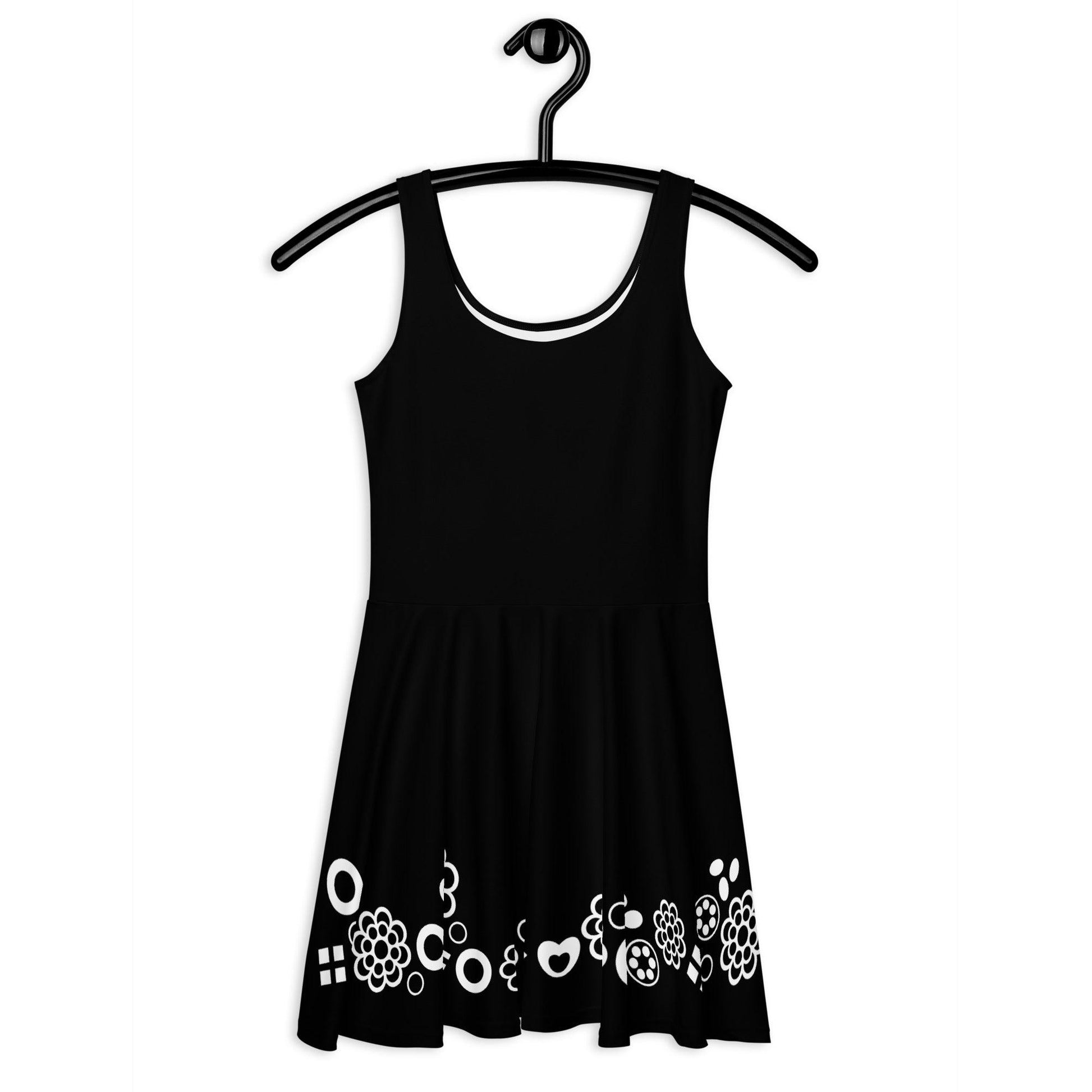 BLACK with FOREVER SWEET bw - Skater Dress | SHALMIAK
