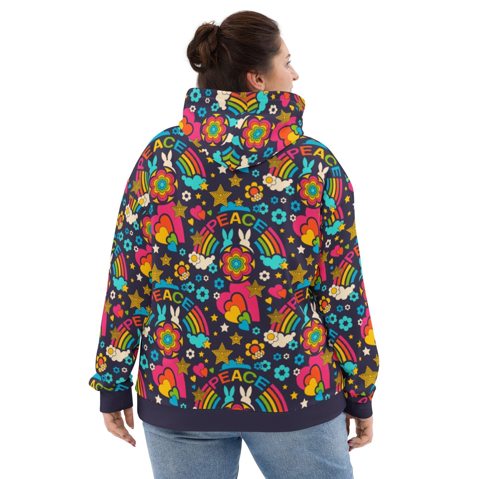 BUNNY PEACE darkblue - Hoodie