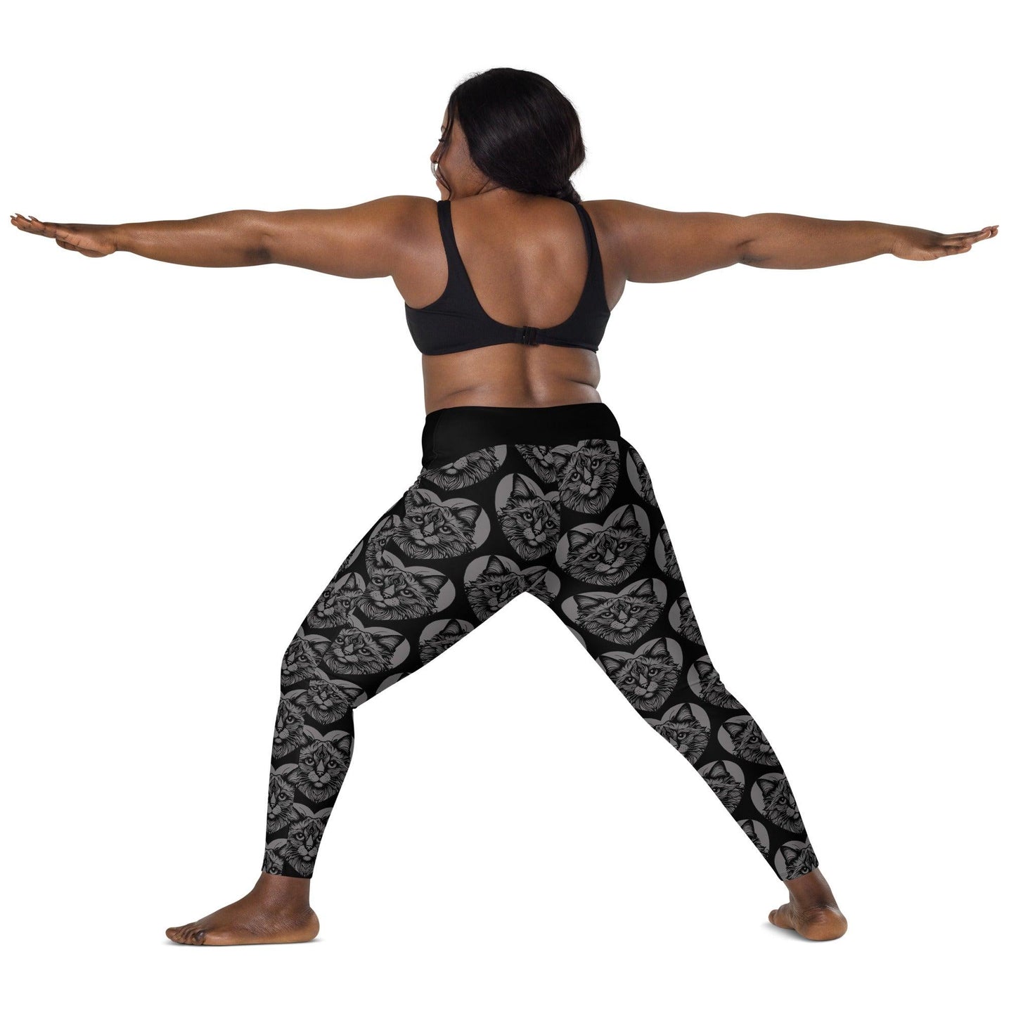 CAT BREED LEGGINGS with pockets - BALINESE - HERTTAHOUND - grey | SHALMIAK