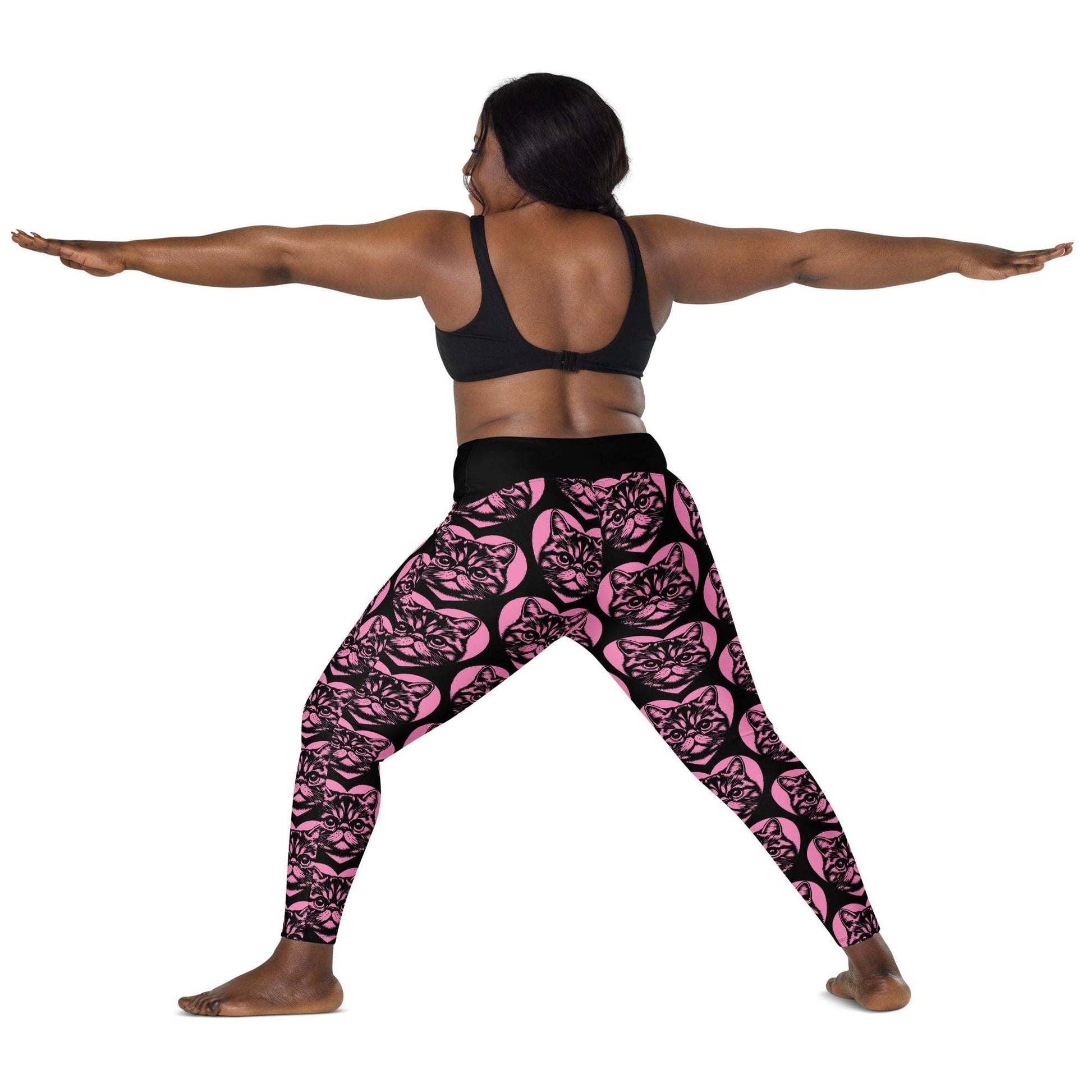 CAT BREED LEGGINGS with pockets - EXOTIC SHORTHAIR - HERTTAHOUND - pink | SHALMIAK