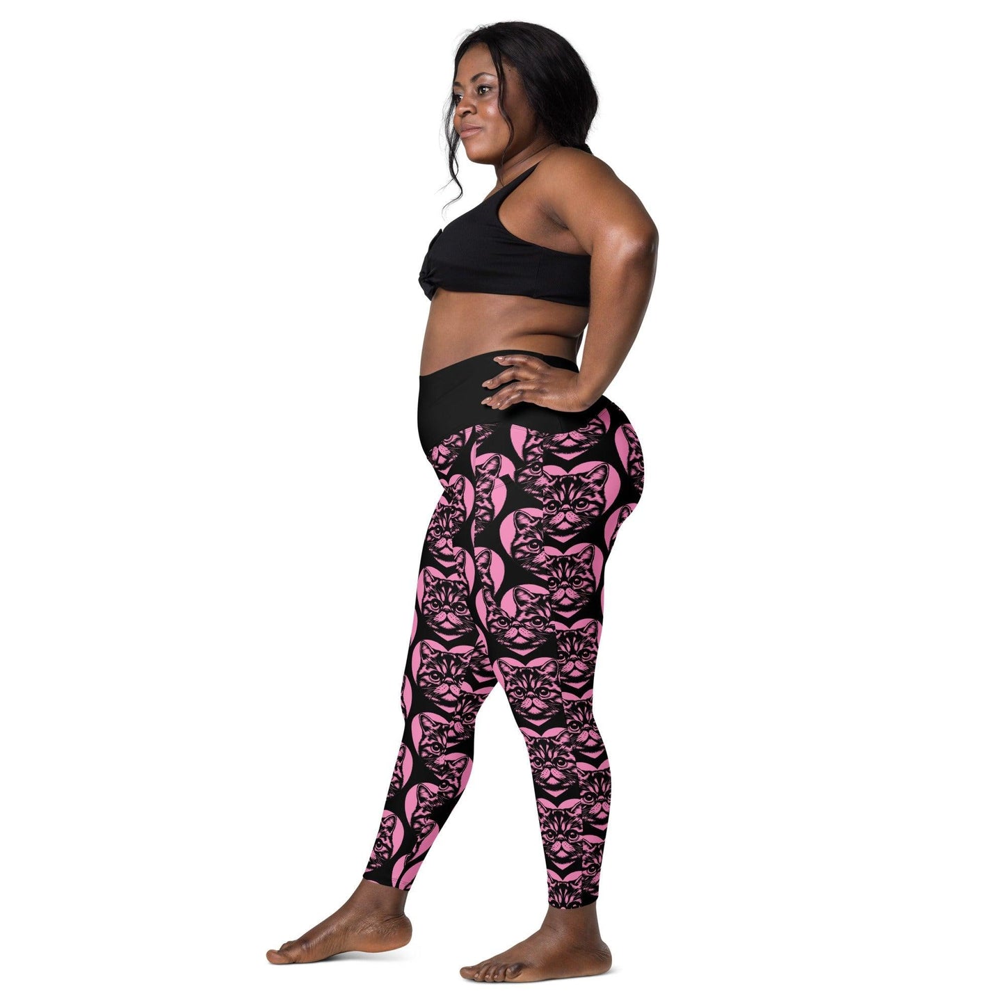 CAT BREED LEGGINGS with pockets - EXOTIC SHORTHAIR - HERTTAHOUND - pink | SHALMIAK
