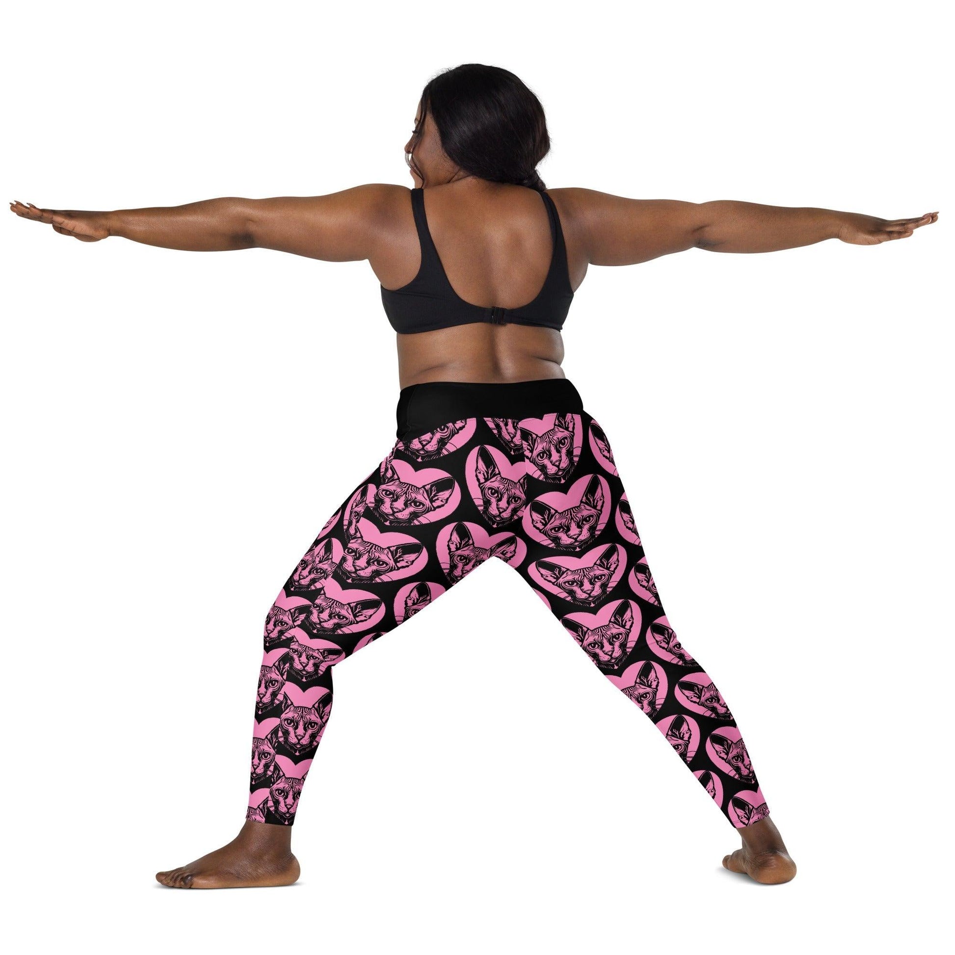 CAT BREED LEGGINGS with pockets - SPHYNX - HERTTAHOUND - pink | SHALMIAK