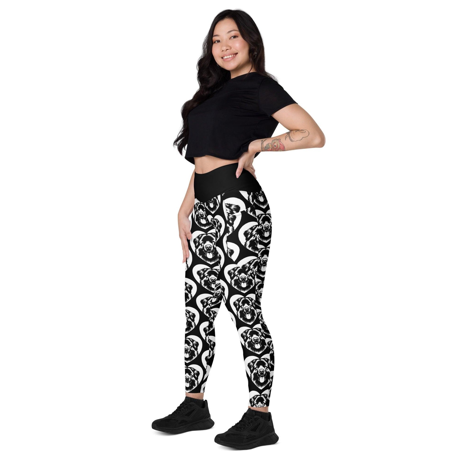 DOG BREED LEGGINGS with pockets - CAUCASIAN SHEPHERD DOG - HERTTAHOUND