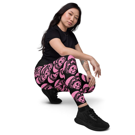 DOG BREED LEGGINGS with pockets - CAVAPOO 2 - HERTTAHOUND - pink