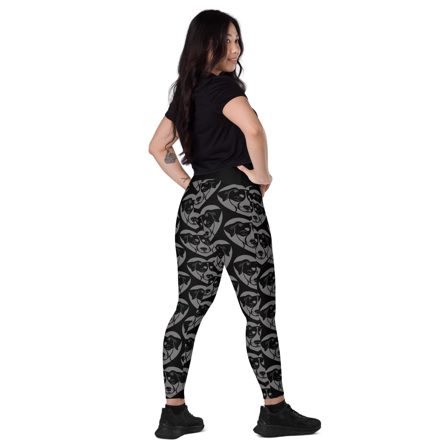 DOG BREED LEGGINGS with pockets - DANISH-SWEDISH FARMDOG - HERTTAHOUND - grey | SHALMIAK