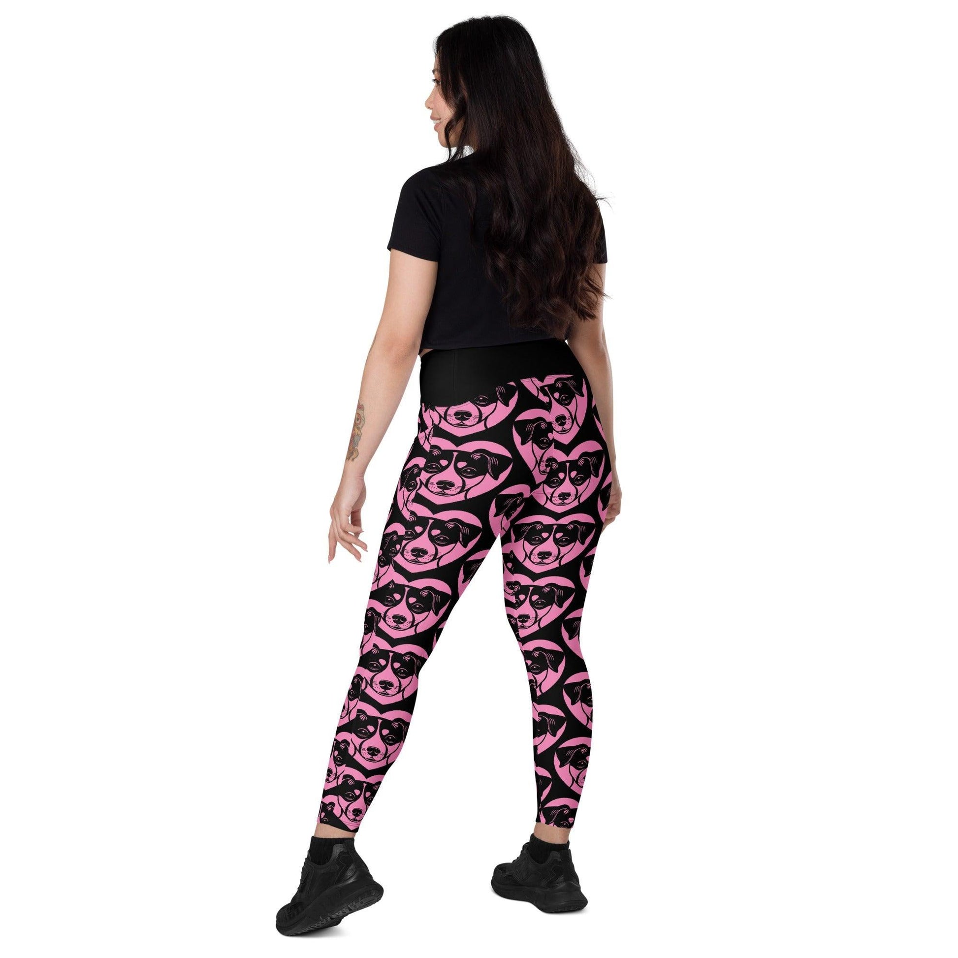 DOG BREED LEGGINGS with pockets - DANISH-SWEDISH FARMDOG - HERTTAHOUND - pink | SHALMIAK