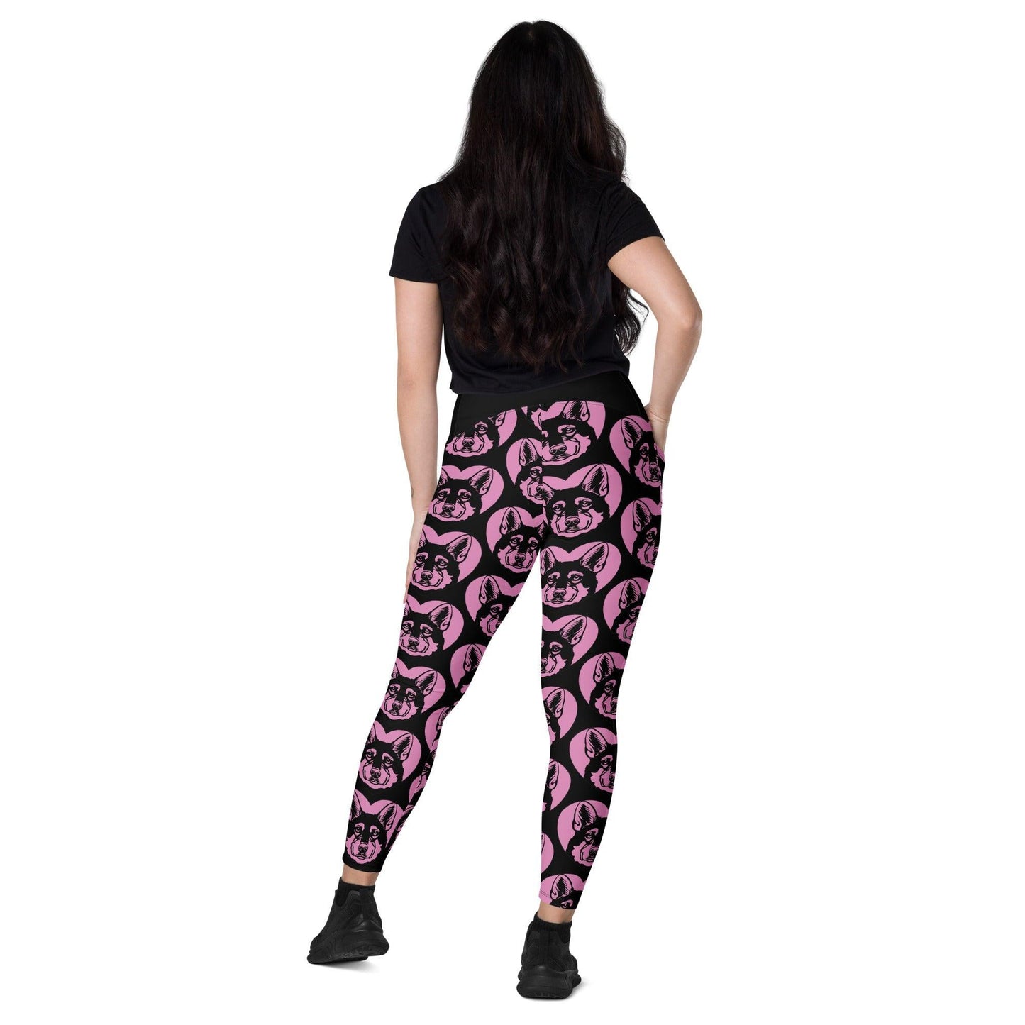 DOG BREED LEGGINGS with pockets - JÄMTHUND - HERTTAHOUND - pink | SHALMIAK