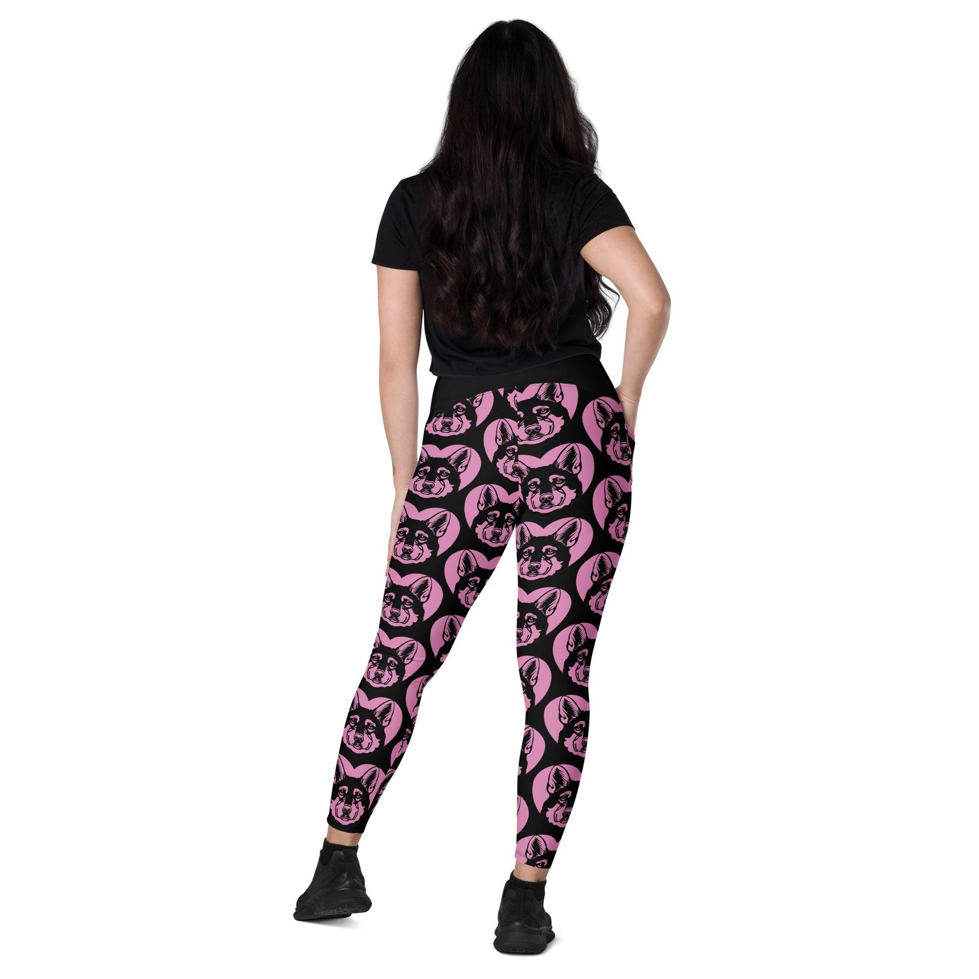 DOG BREED LEGGINGS with pockets - JÄMTHUND - HERTTAHOUND - pink | SHALMIAK