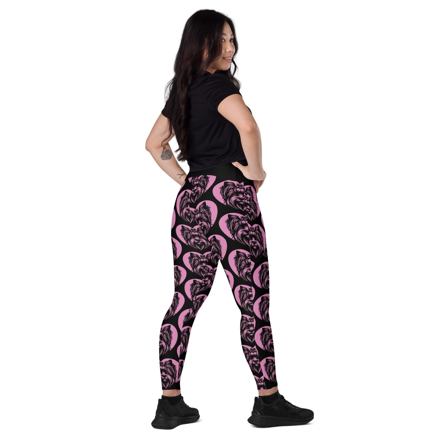DOG BREED LEGGINGS with pockets - SILKY TERRIER - HERTTAHOUND - pink | SHALMIAK