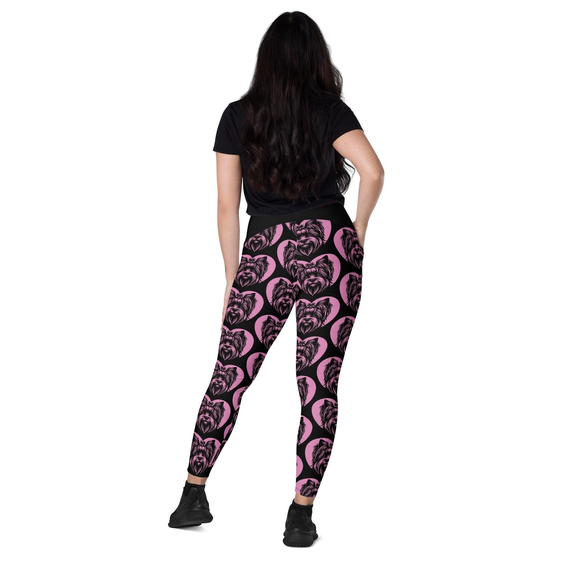 DOG BREED LEGGINGS with pockets - SILKY TERRIER - HERTTAHOUND - pink | SHALMIAK
