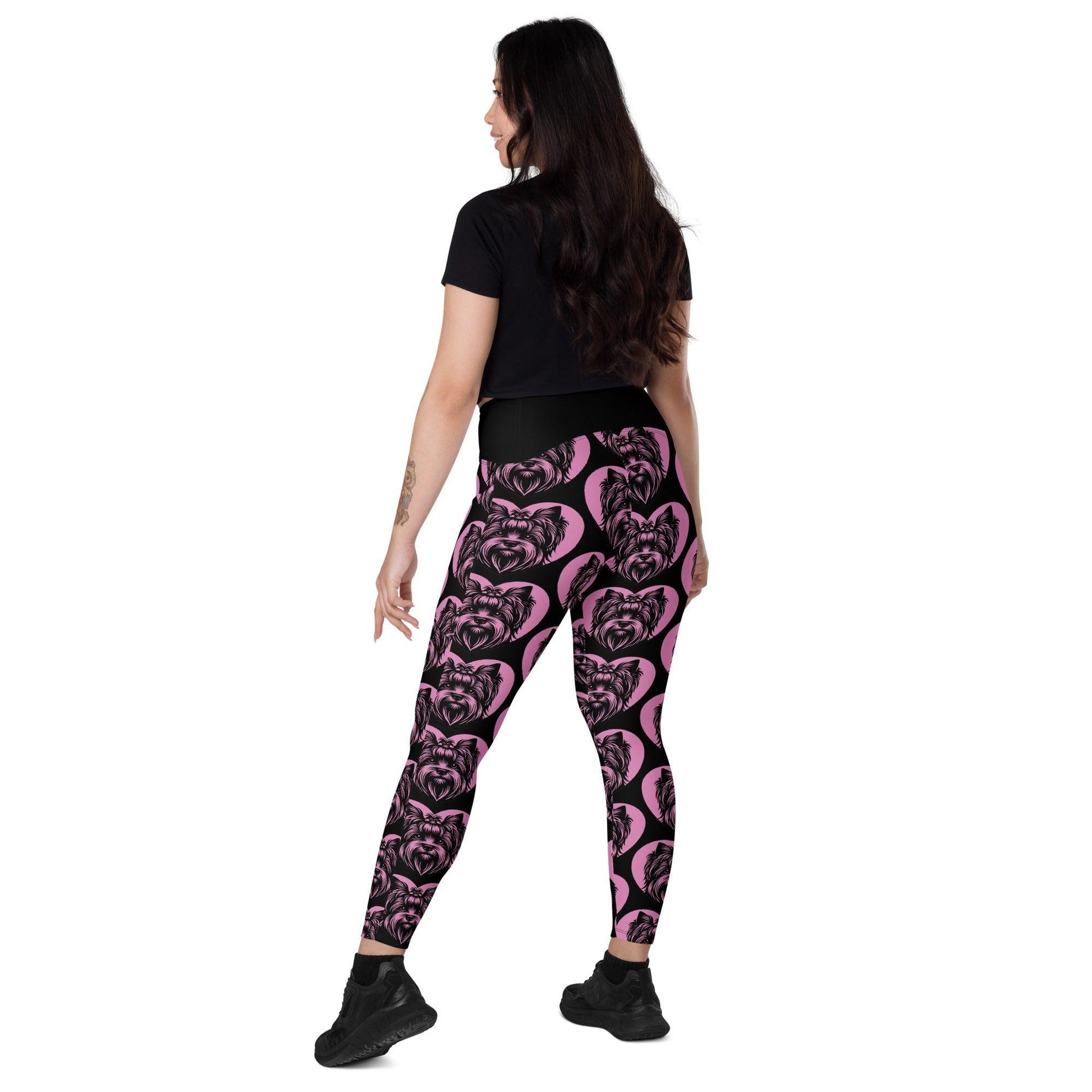 DOG BREED LEGGINGS with pockets - SILKY TERRIER - HERTTAHOUND - pink | SHALMIAK