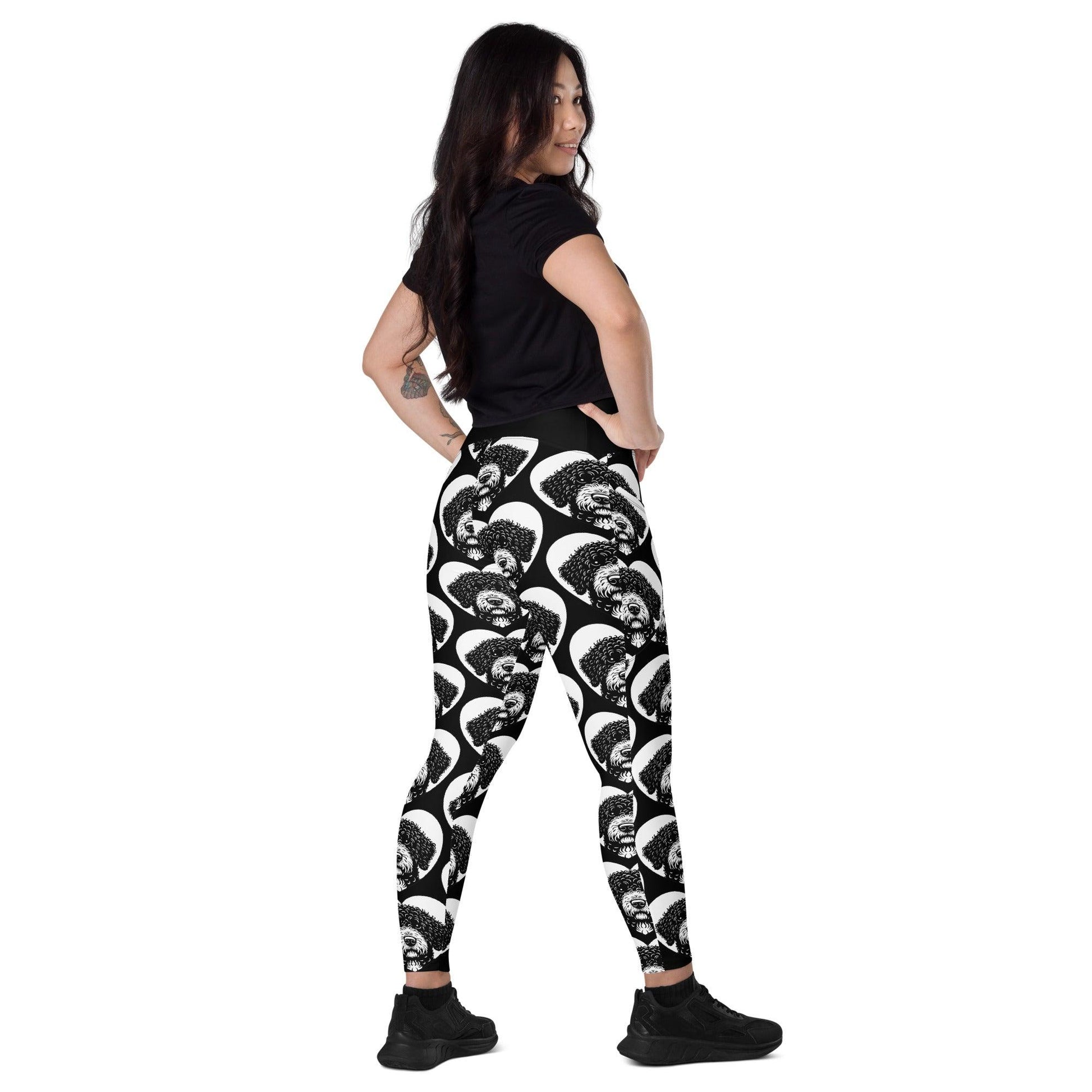DOG BREED LEGGINGS with pockets - SPANISH WATER DOG - HERTTAHOUND | SHALMIAK