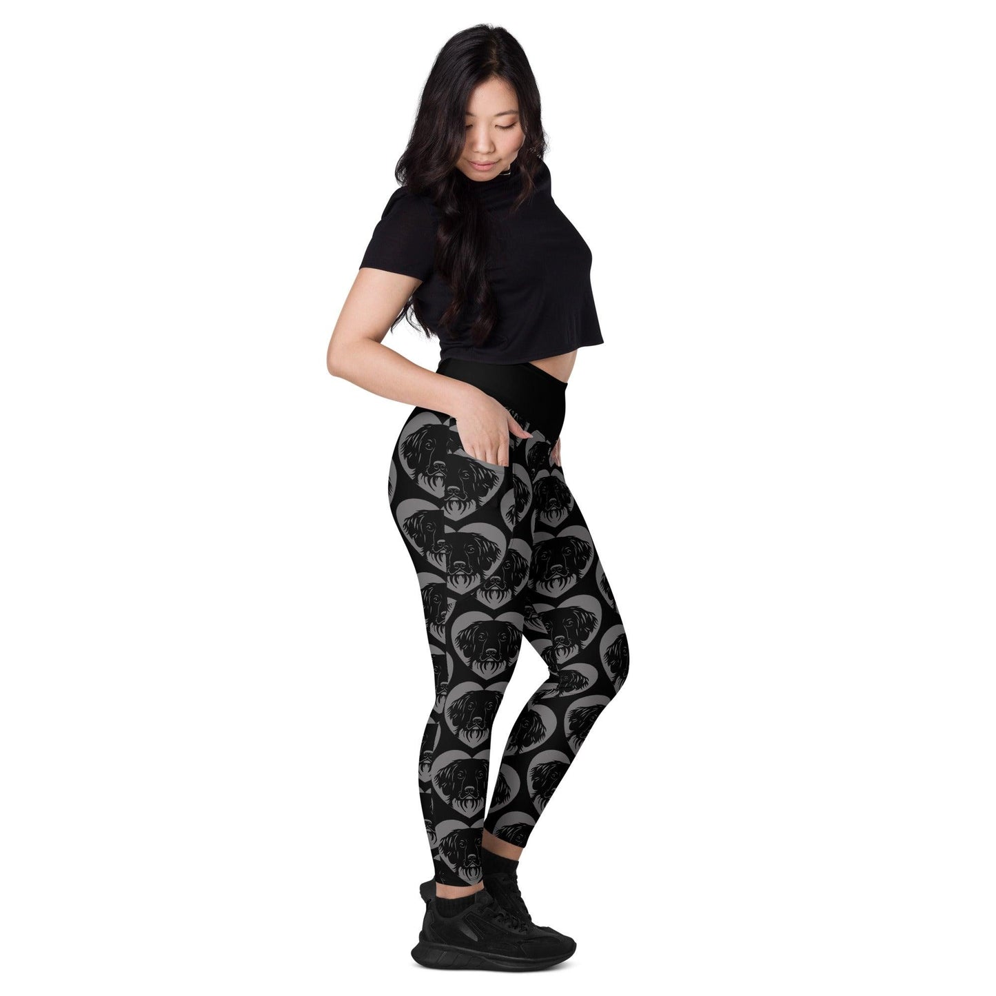 DOG BREED LEGGINGS with pockets - STABYHOUN - HERTTAHOUND - grey | SHALMIAK