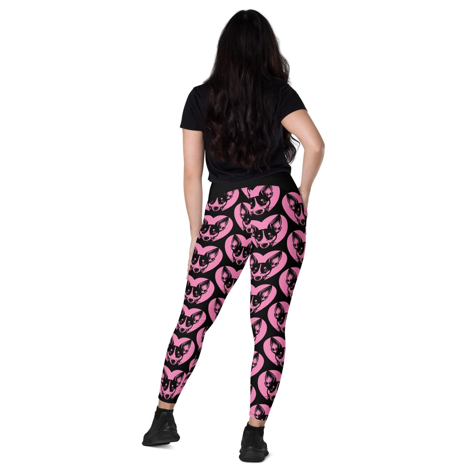 DOG BREED LEGGINGS with pockets - TENTERFIELD TERRIER - HERTTAHOUND - pink | SHALMIAK