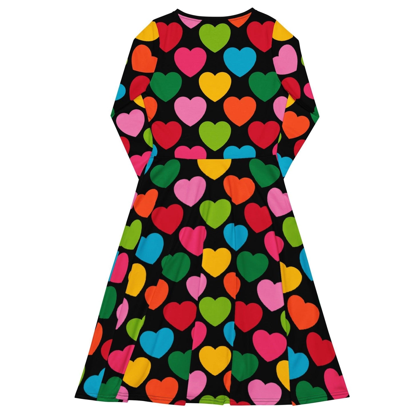 ELLIE LOVE mix black - Midi Dress With Pockets | SHALMIAK