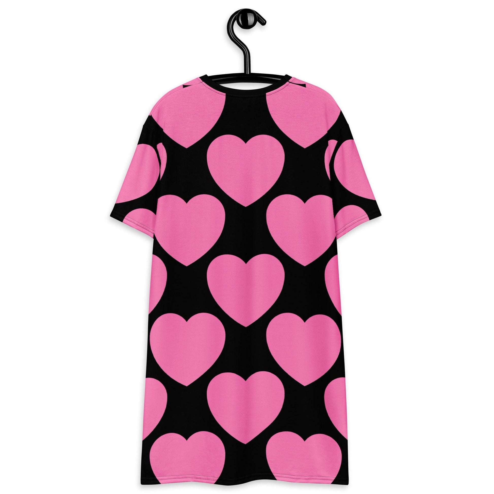 ELLIE LOVE pink black - T-Shirt Dress | SHALMIAK
