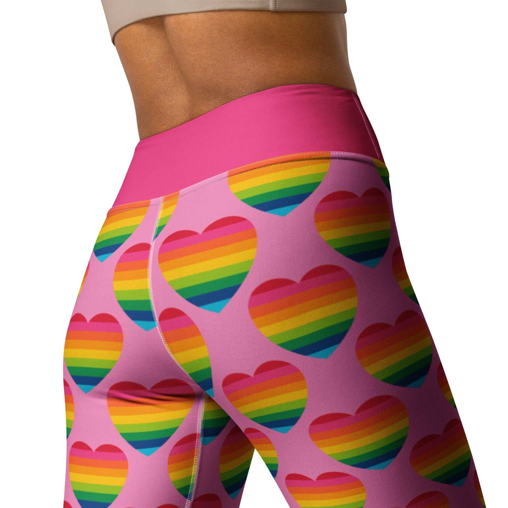 ELLIE LOVE rainbow pink -2- Yoga Leggings | SHALMIAK