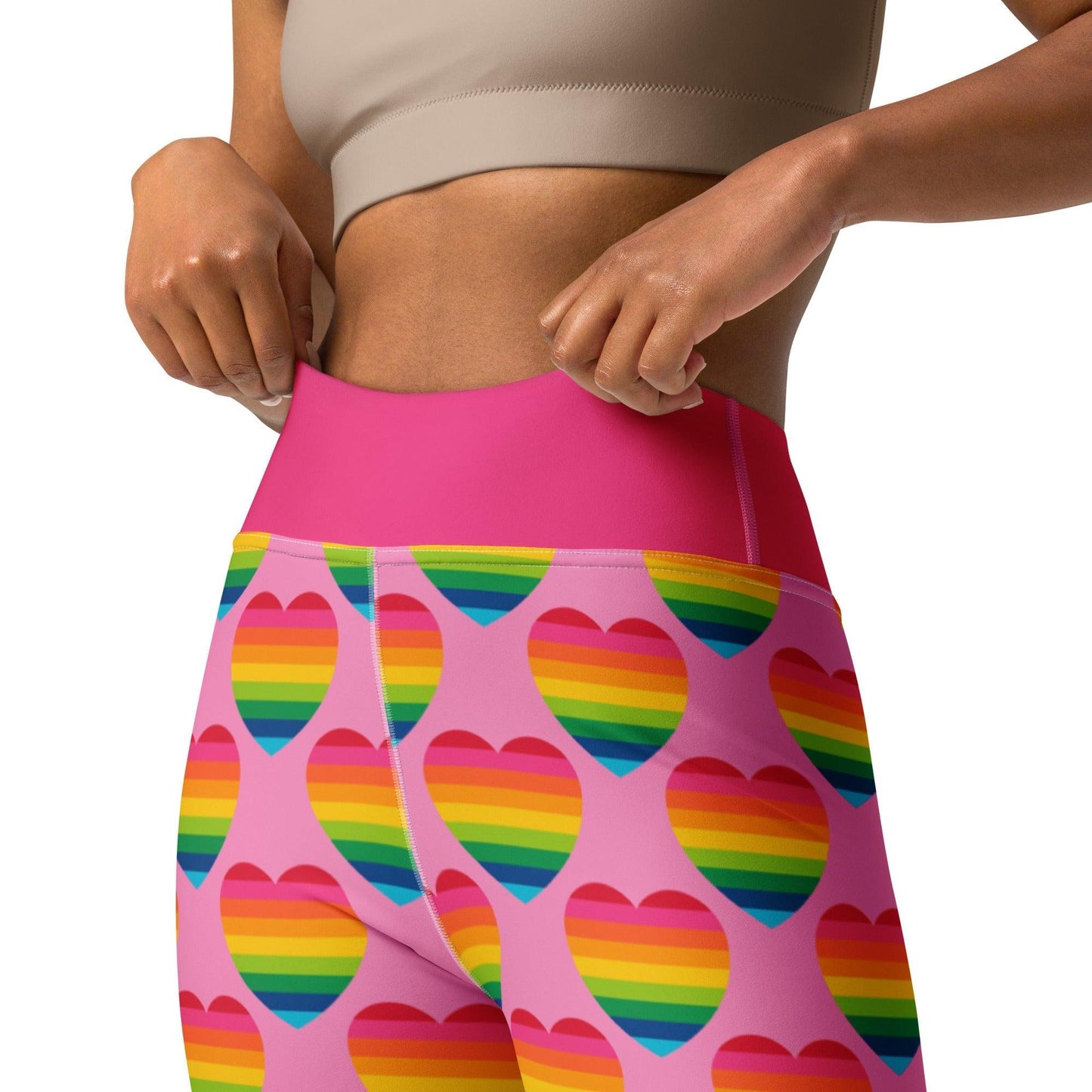 ELLIE LOVE rainbow pink -2- Yoga Leggings | SHALMIAK