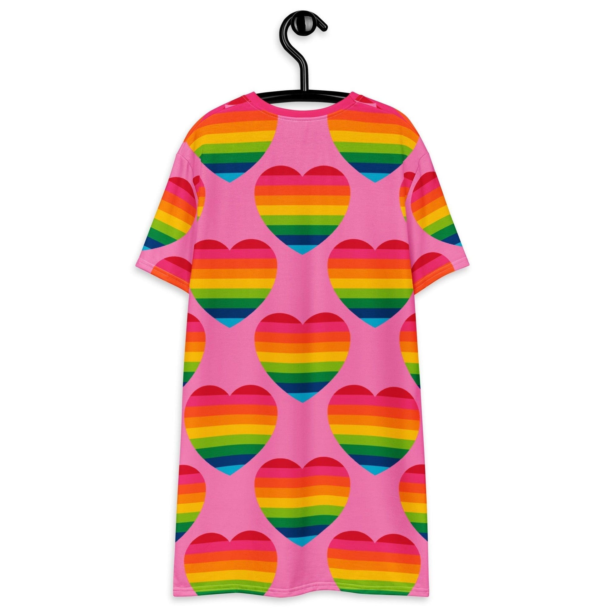ELLIE LOVE rainbow pink - T-Shirt Dress | SHALMIAK