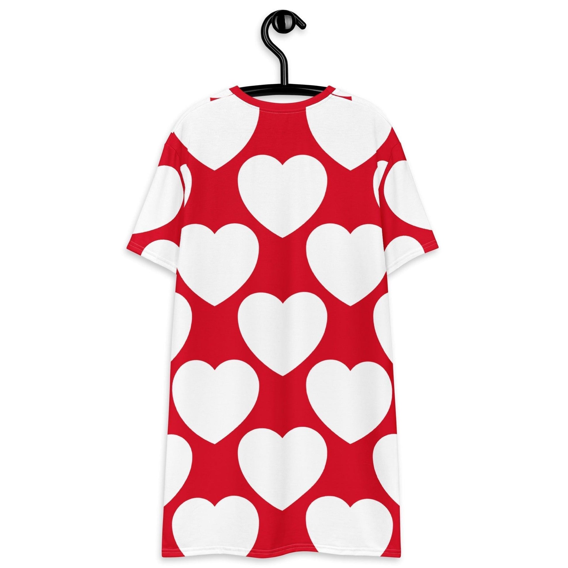 ELLIE LOVE red white - T-Shirt Dress | SHALMIAK