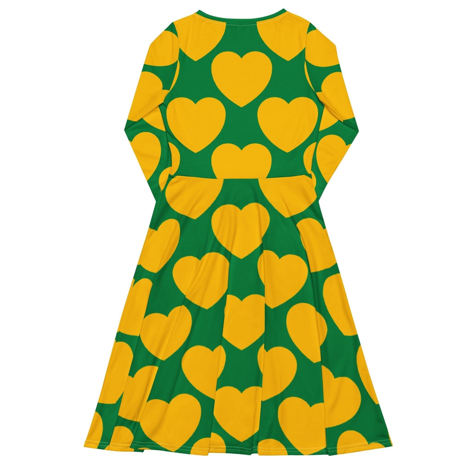 ELLIE LOVE yellow green - Midi Dress With Pockets | SHALMIAK