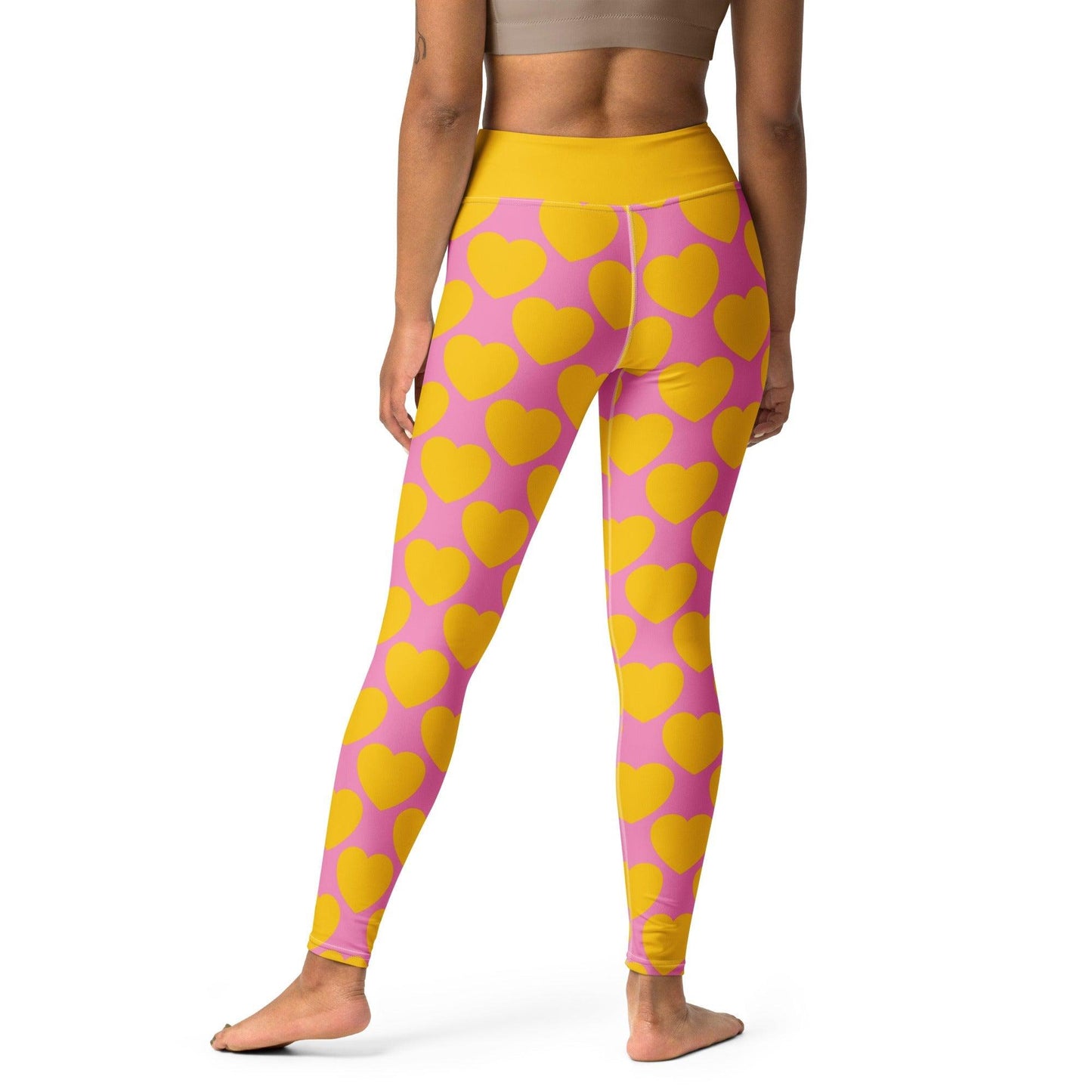ELLIE LOVE yellow pink -2- Yoga Leggings | SHALMIAK
