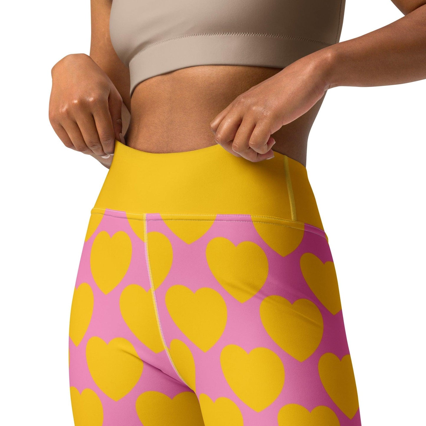ELLIE LOVE yellow pink -2- Yoga Leggings | SHALMIAK