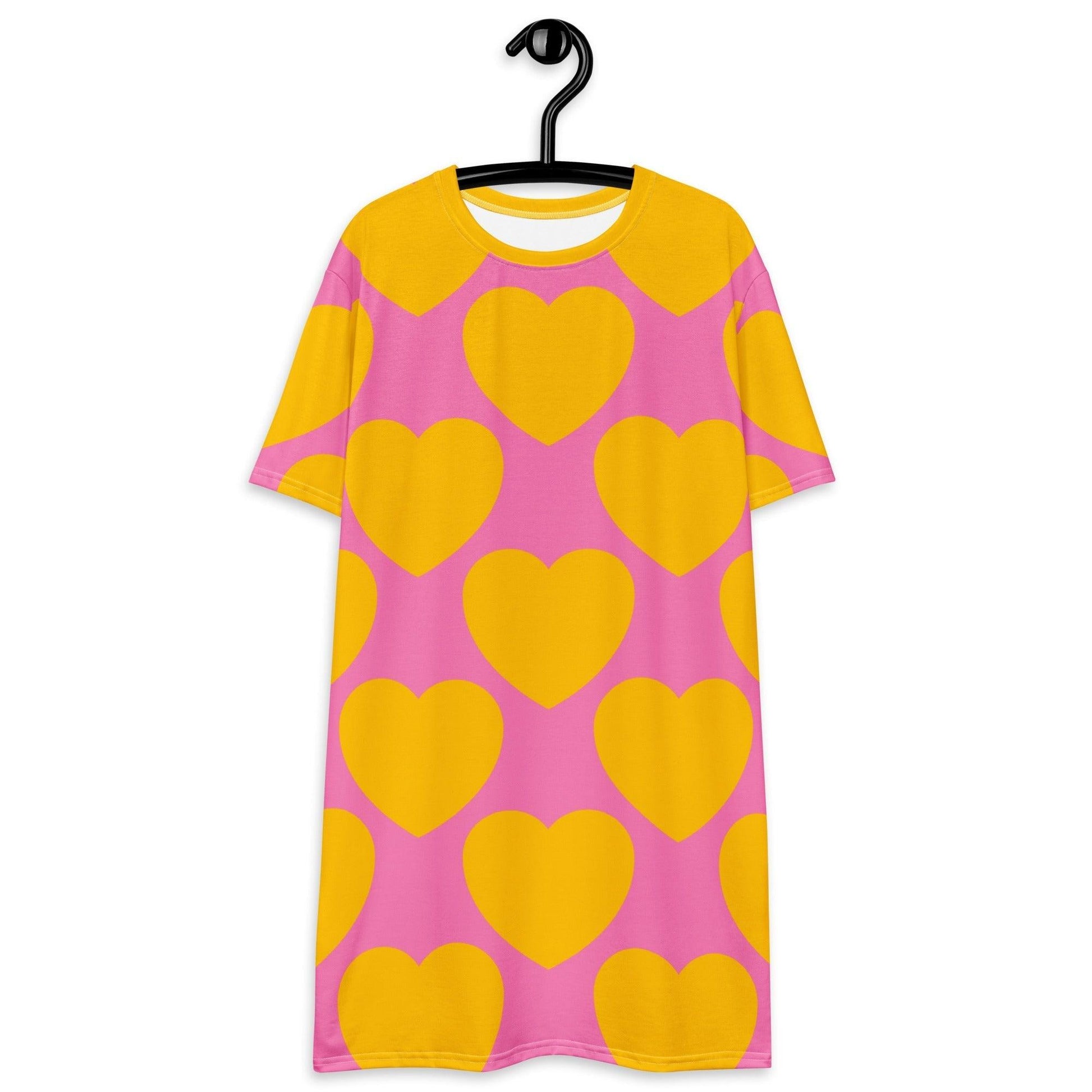 ELLIE LOVE yellow pink - T-Shirt Dress | SHALMIAK