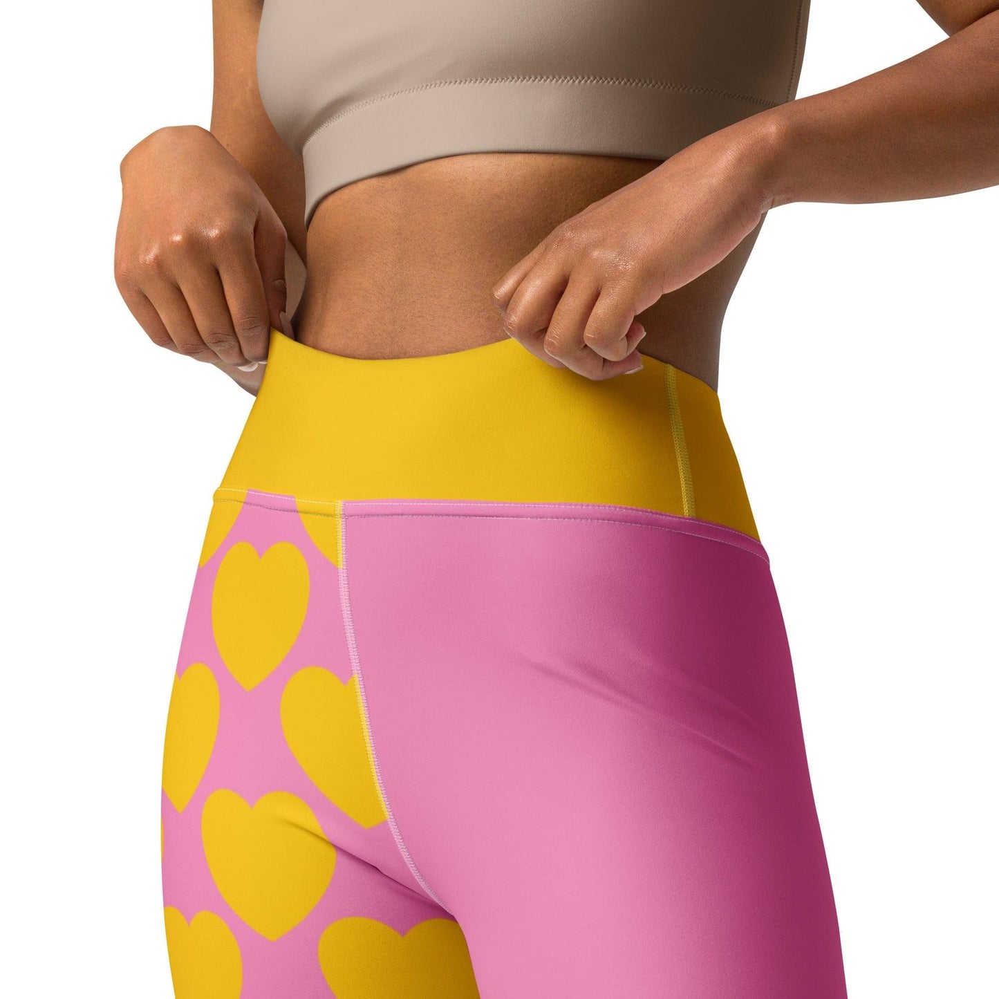 ELLIE LOVE yellow pink - Yoga Leggings | SHALMIAK