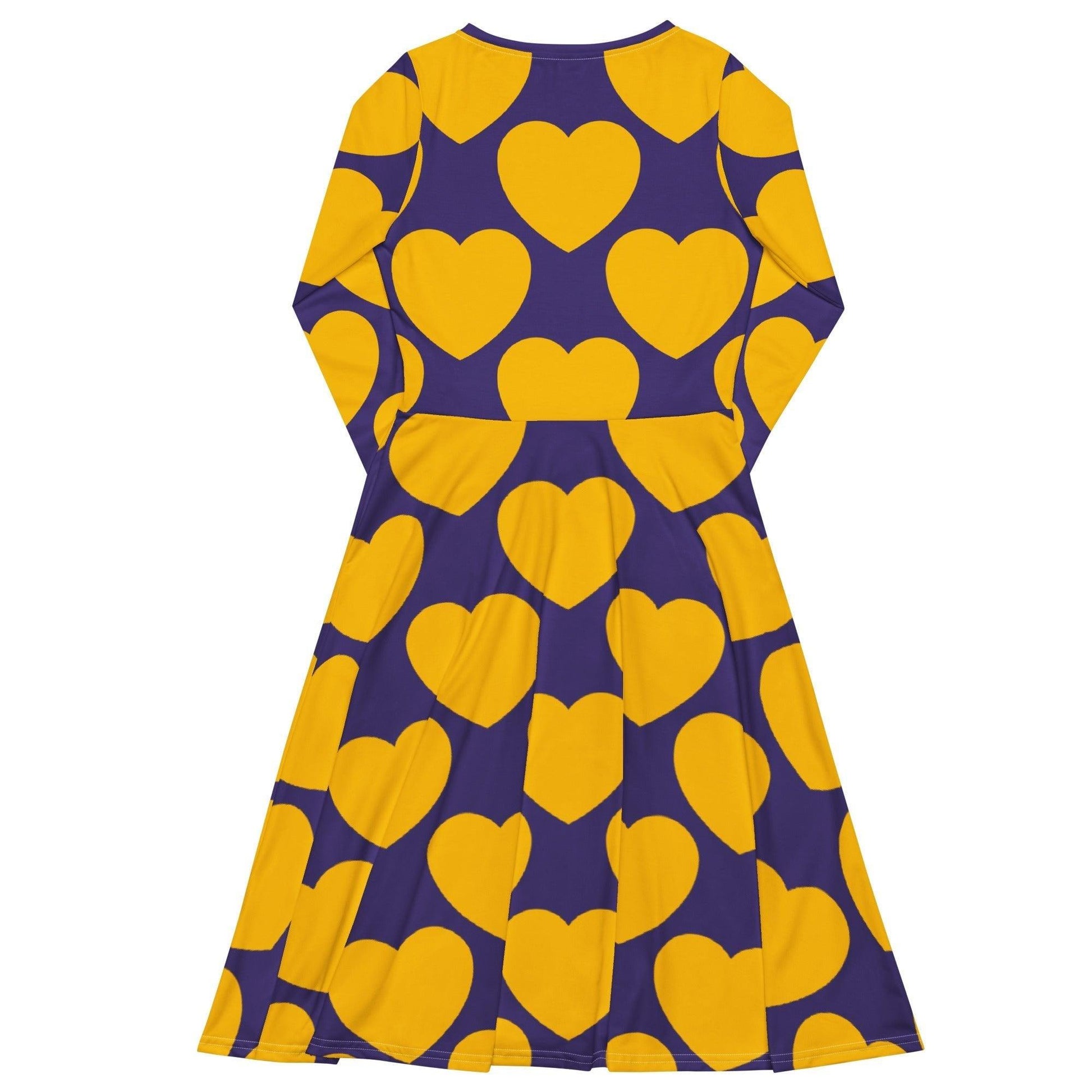 ELLIE LOVE yellow purple - Midi Dress With Pockets | SHALMIAK