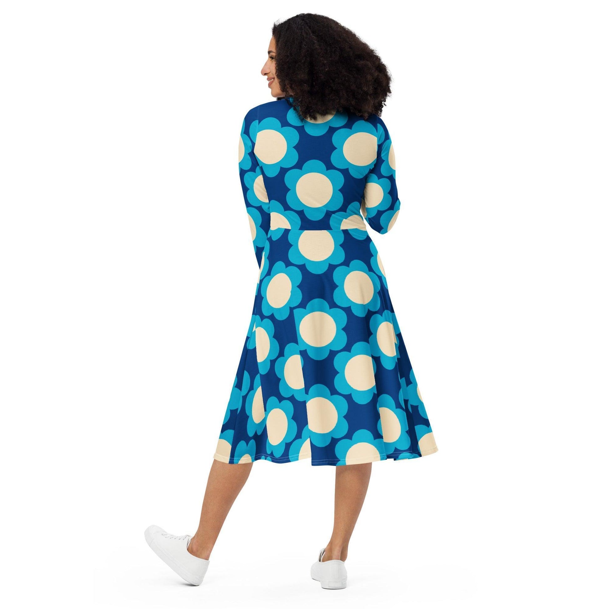ELLIE blue - Midi Dress With Pockets | SHALMIAK