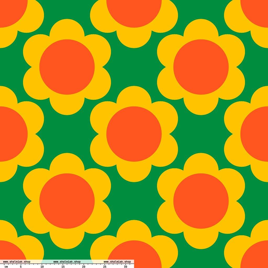 Fabric - ELLIE green XL - Classic floral print