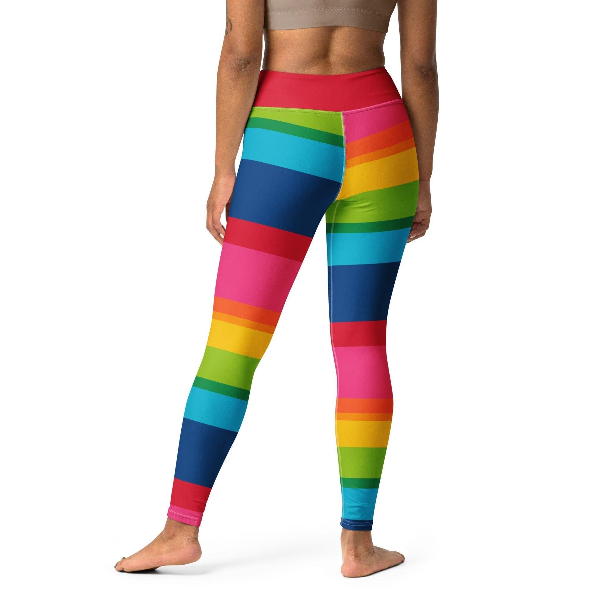 ELLIE rainbow stripe - Yoga Leggings | SHALMIAK