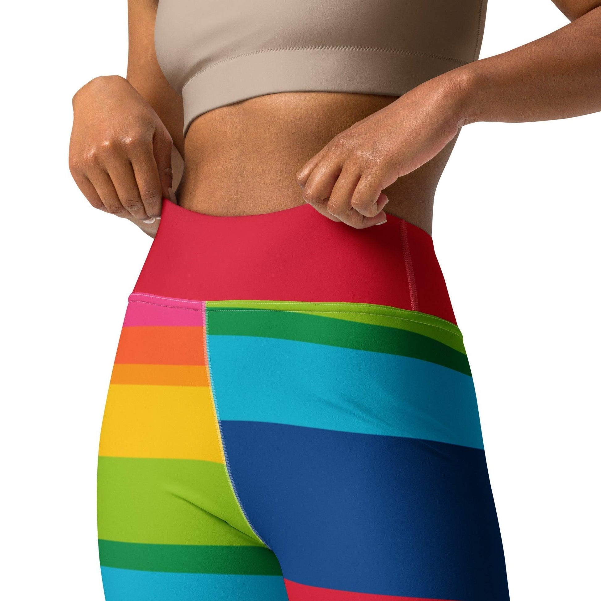 ELLIE rainbow stripe - Yoga Leggings | SHALMIAK
