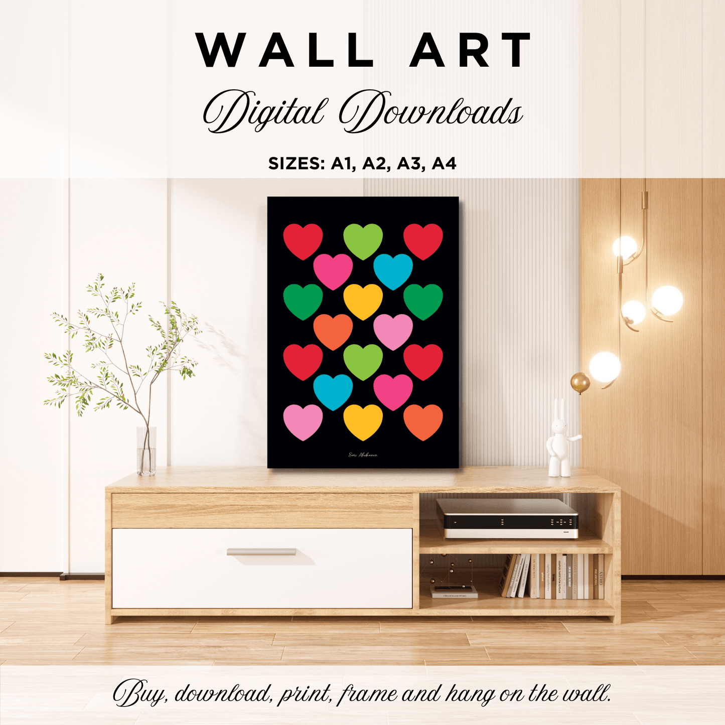 DIGITAL WALL ART - ELLIE LOVE mixblack | SHALMIAK