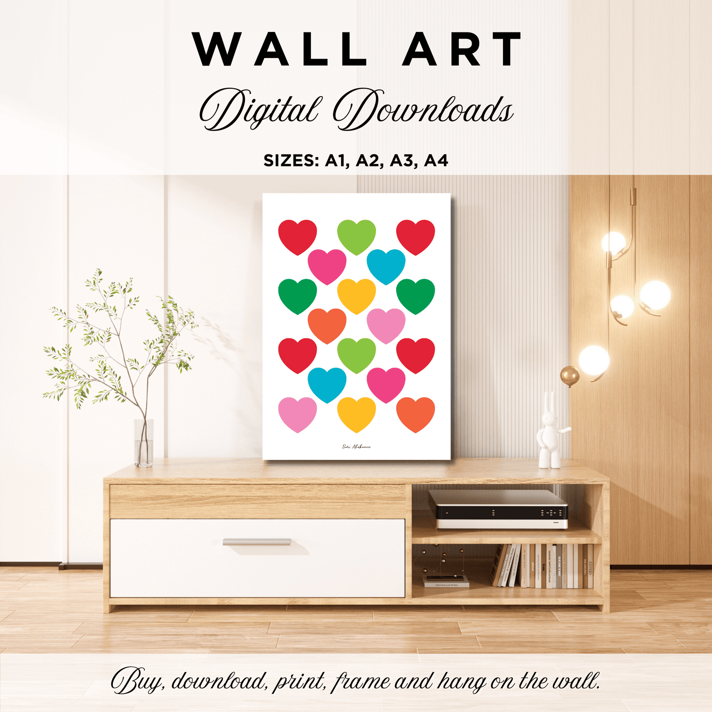 DIGITAL WALL ART - ELLIE LOVE mixwhite | SHALMIAK