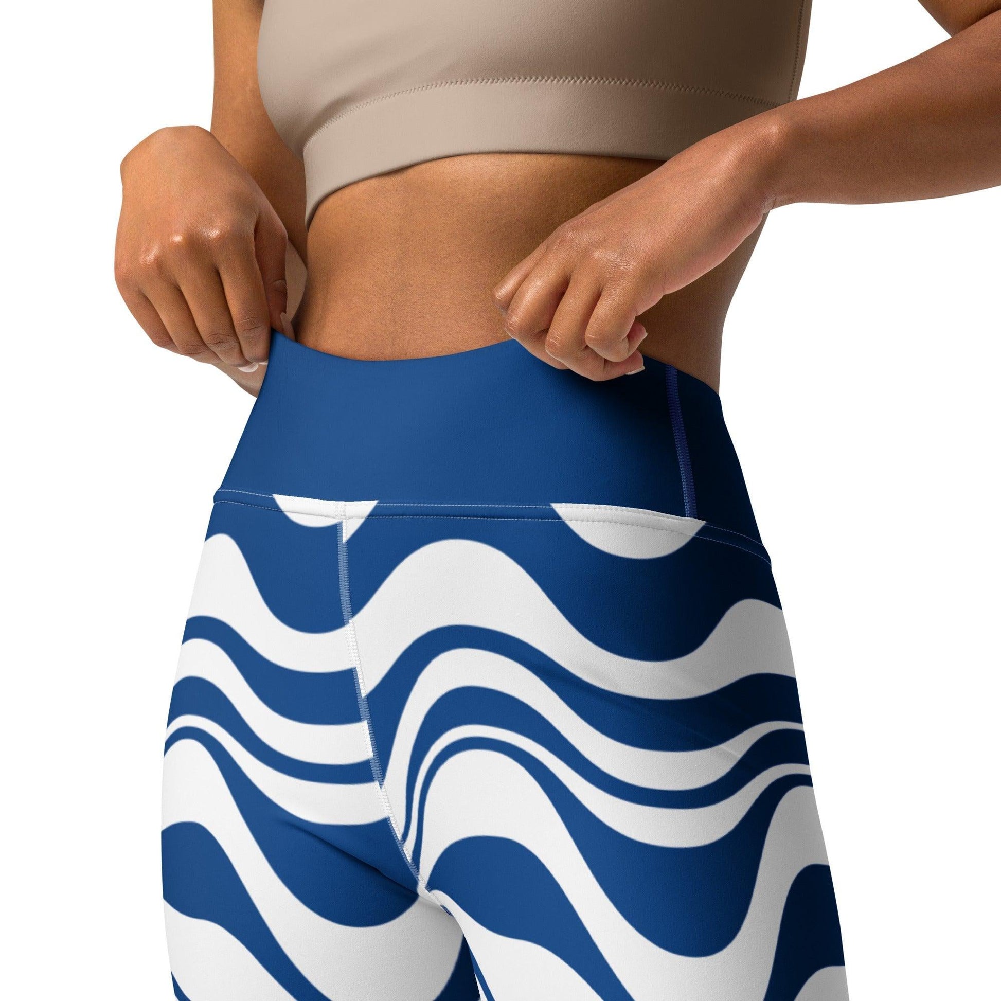 ENERGY WAVES blue -2- Yoga Leggings | SHALMIAK