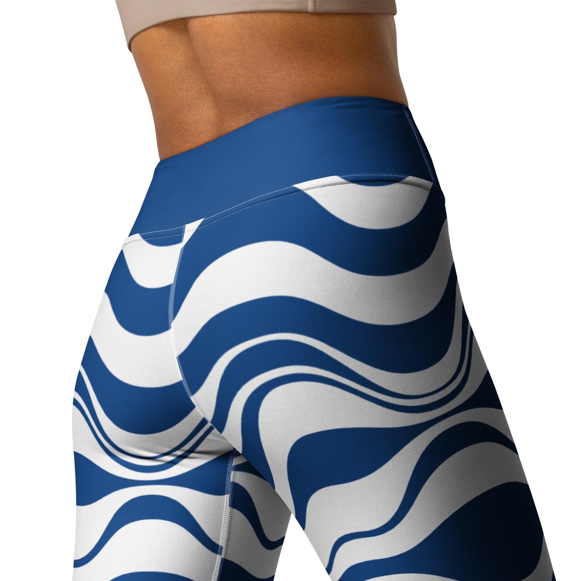 ENERGY WAVES blue -2- Yoga Leggings | SHALMIAK
