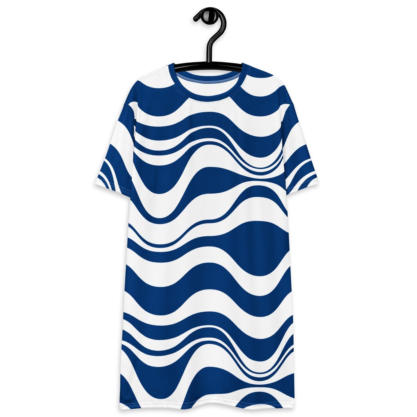 ENERGY WAVES blue - T-Shirt Dress | SHALMIAK