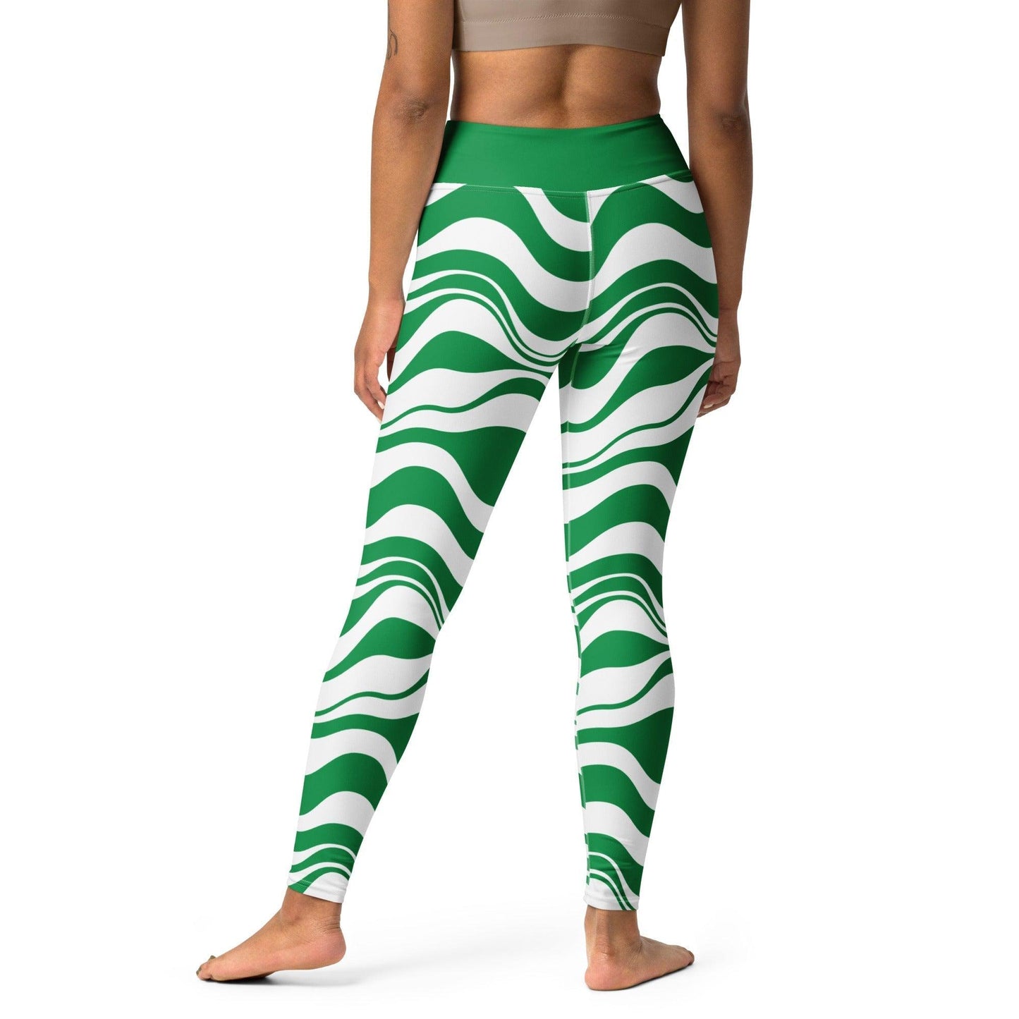 ENERGY WAVES green -2- Yoga Leggings