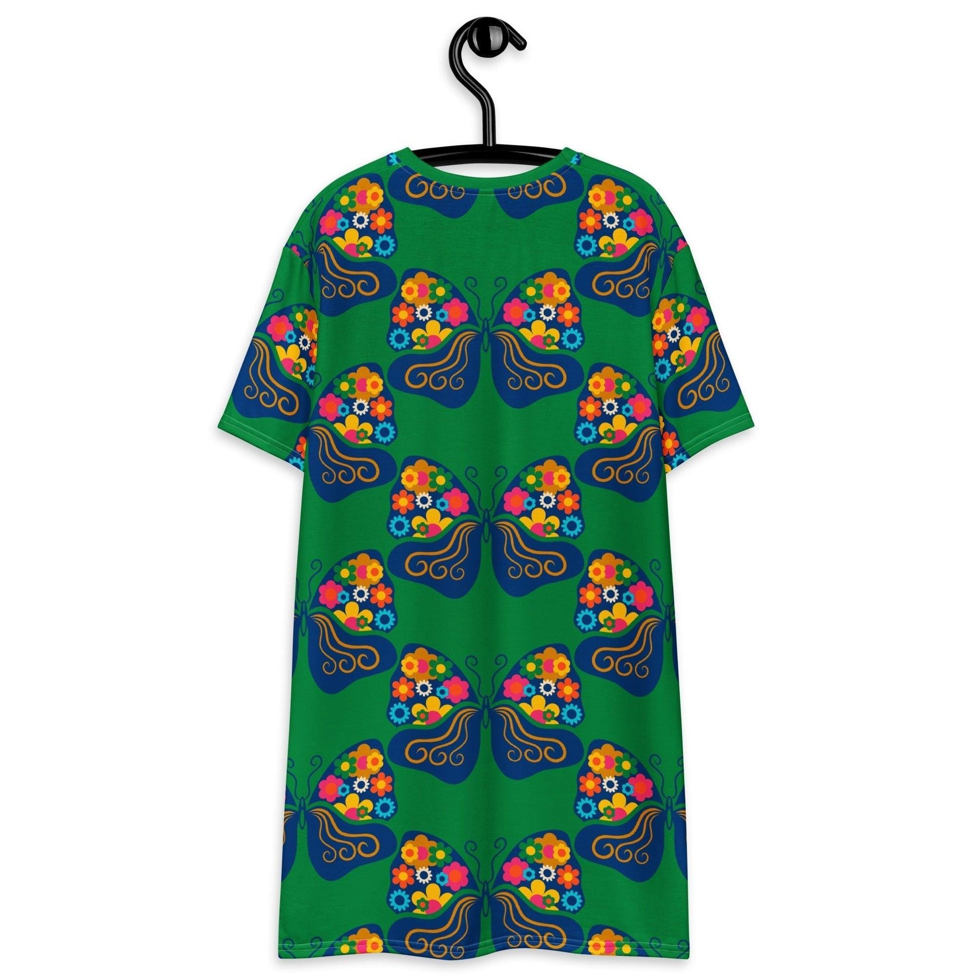 FAB FLOVERYFLY green - T-Shirt Dress | SHALMIAK