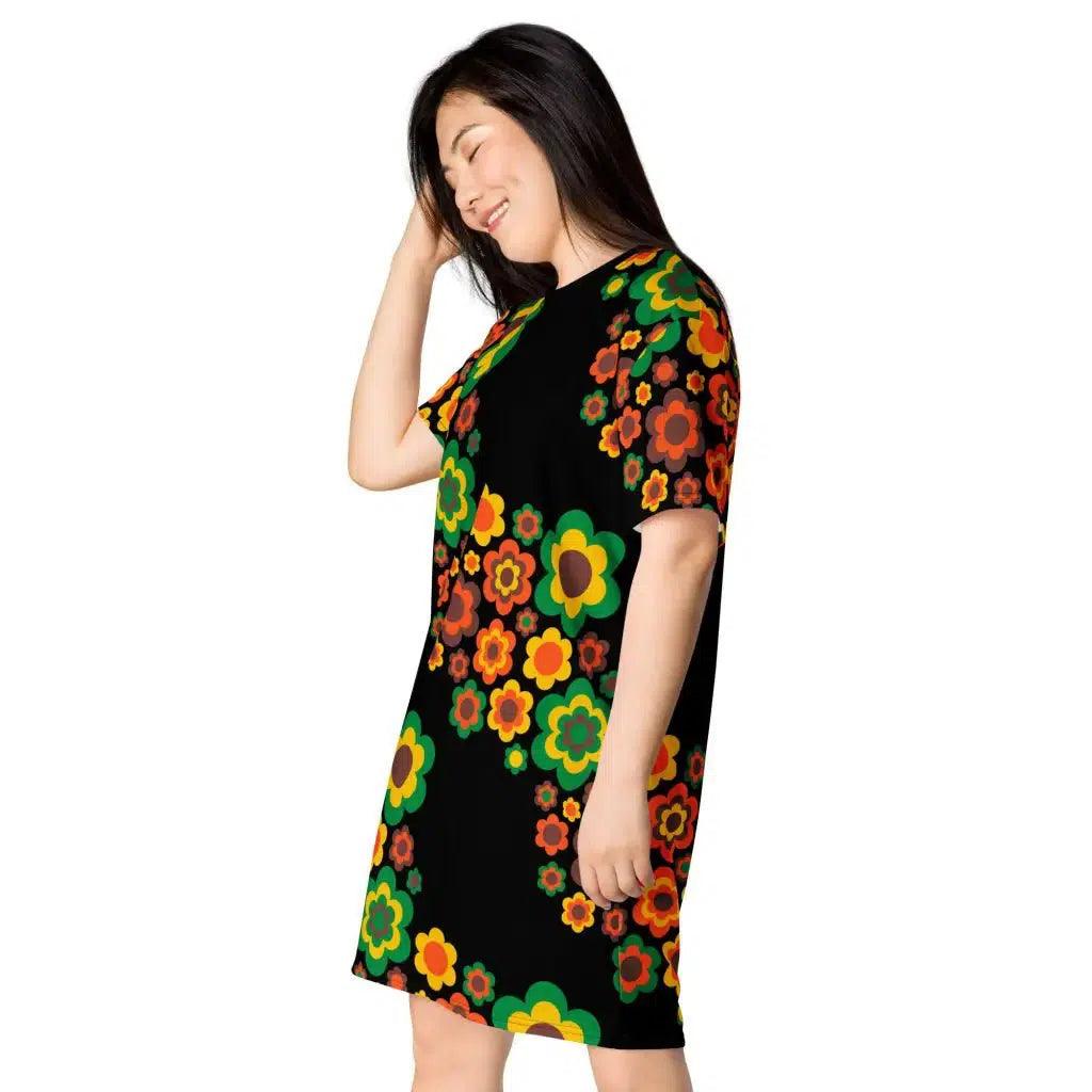 FLORA FOREVER retro - T-Shirt Dress | SHALMIAK