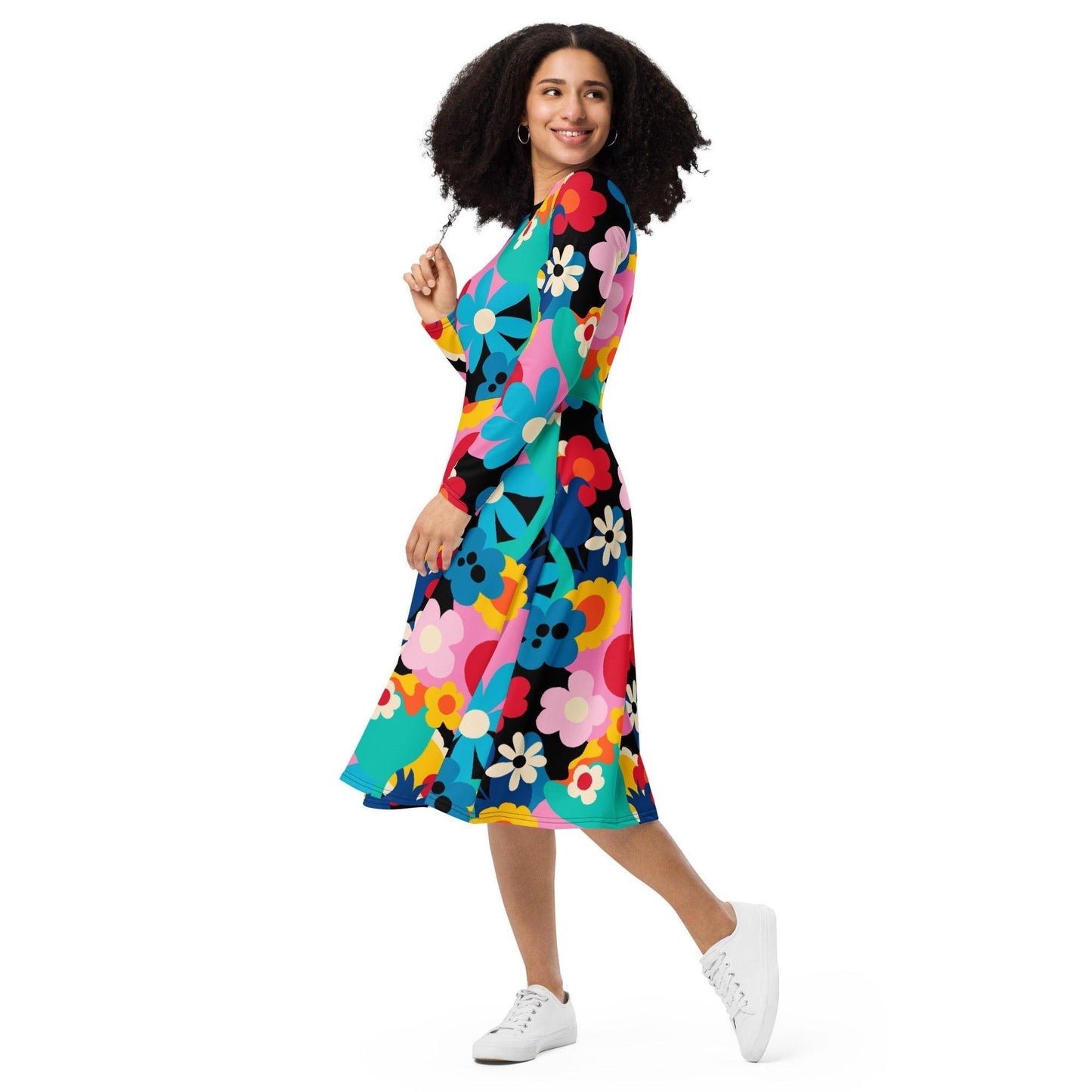 FLORALEI - Midi Dress With Pockets | SHALMIAK