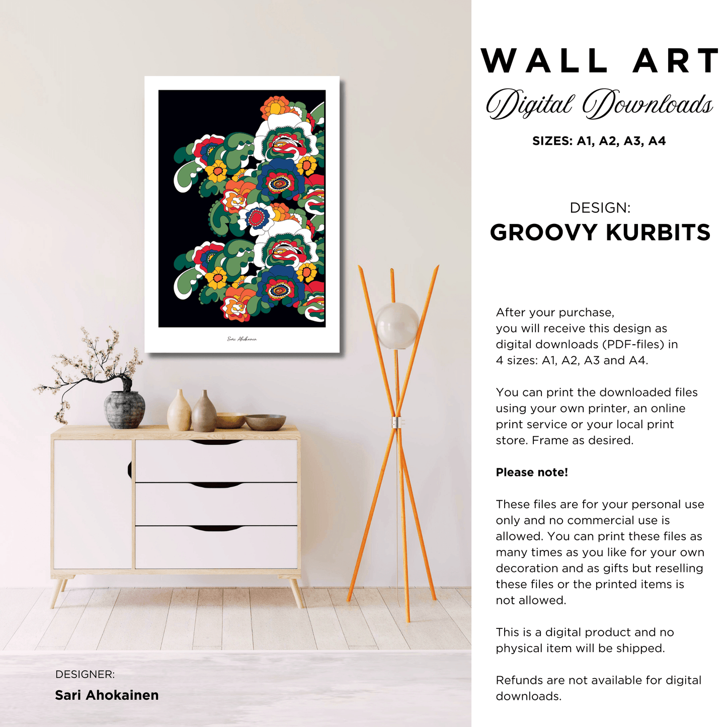 DIGITAL WALL ART - GROOVY KURBITS | SHALMIAK