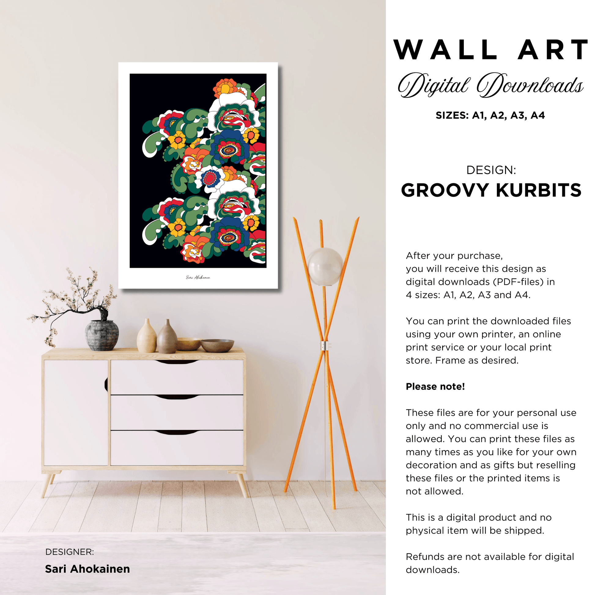 DIGITAL WALL ART - GROOVY KURBITS | SHALMIAK