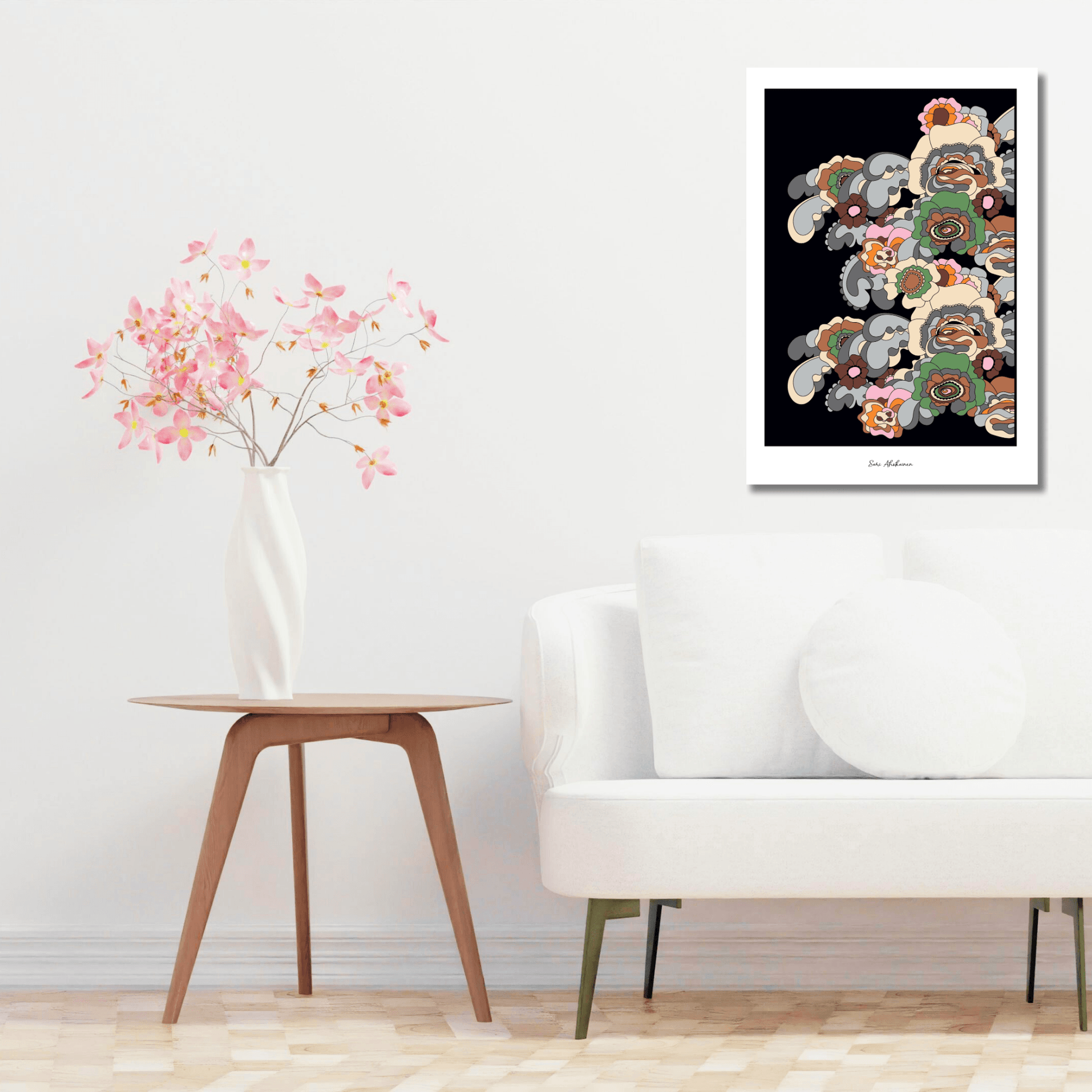 DIGITAL WALL ART - GROOVY KURBITS natural | SHALMIAK