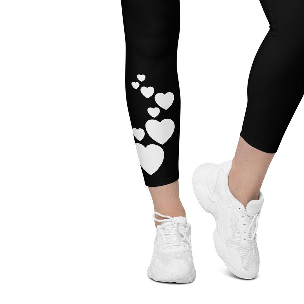 HEARTS bw - Leggings With Pockets | SHALMIAK